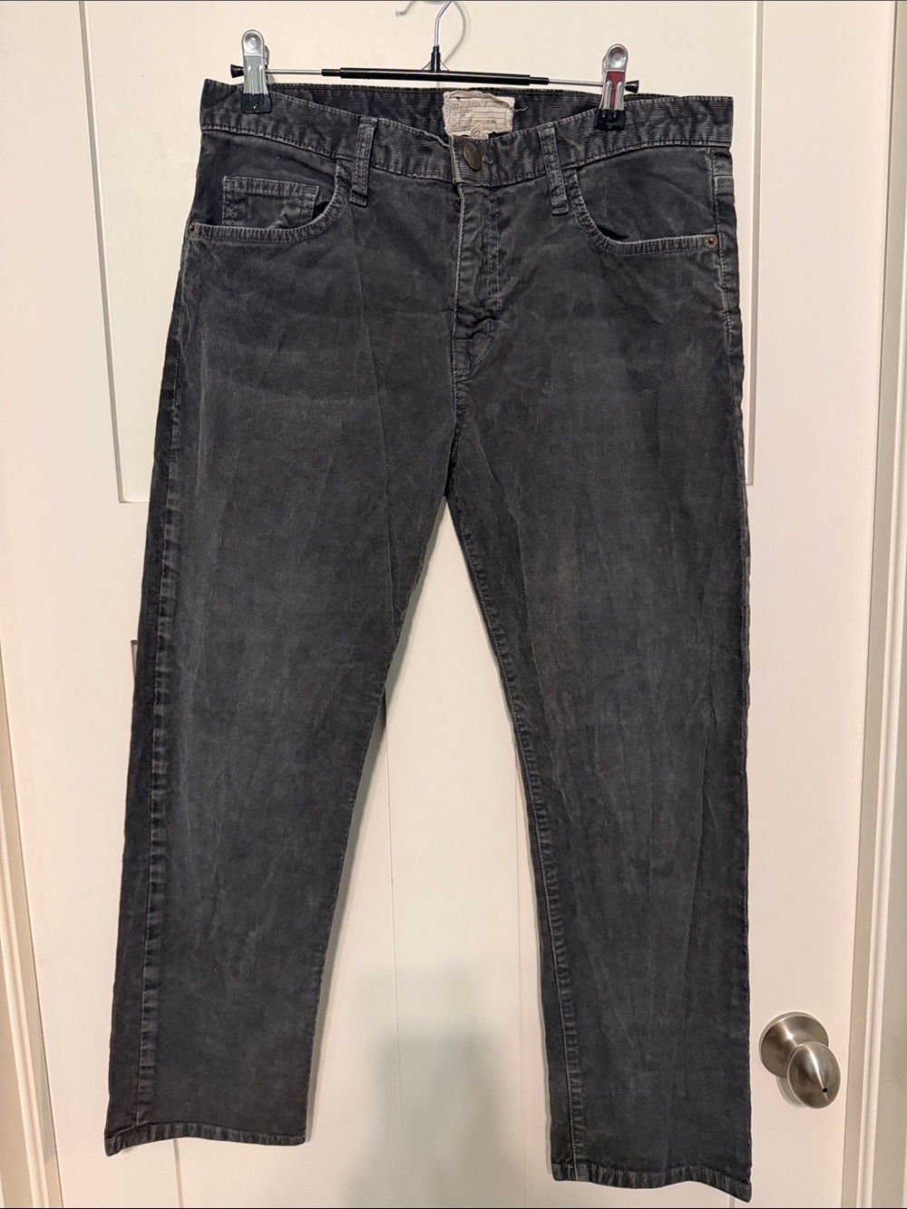 Current/Elliott Women's Washed Black Straight Leg Jeans Boyfriend Size 27